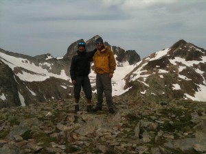 Klaas and me on the summit of Tusse de Montarqué, with Col des Gourgs-Blancs in the background Klaas and me on the summit of Tusse de Montarqué, with Col des Gourgs-Blancs in the background