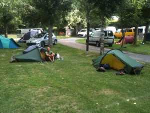 The Dutchman and our beautiful matching Akto tents on the campsite at Arties The Dutchman and our beautiful matching Akto tents on the campsite at Arties